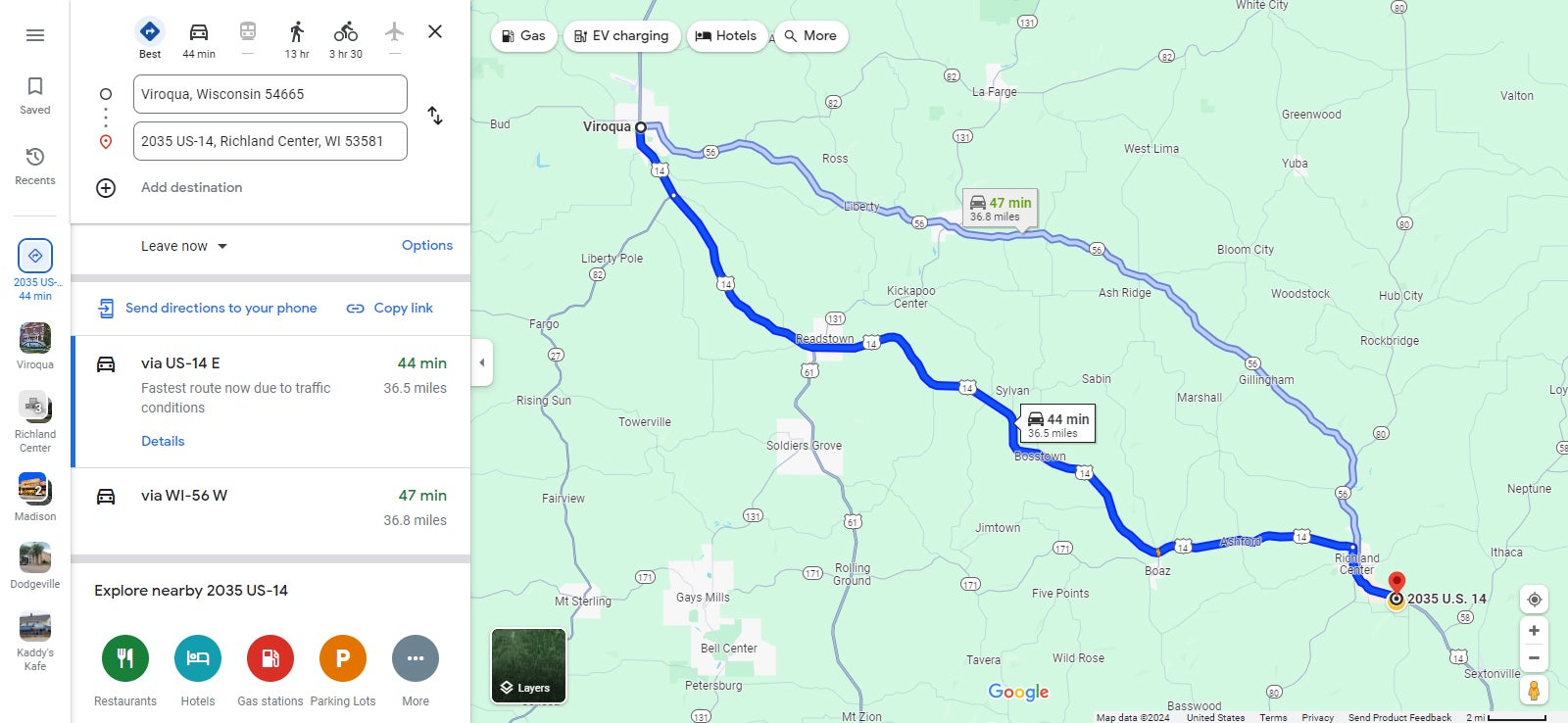 Driving Directions From Viroqua, WI